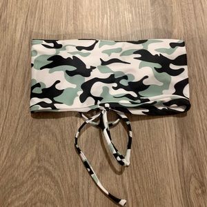 Camo Bandeau Bikini Top